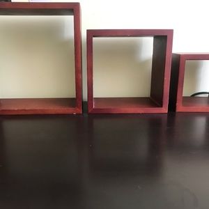 3-piece wall mounted box shelves